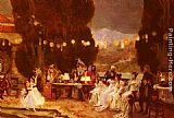 Francois Flameng Paintings - An Evening's Entertainment For Josephine by Francois Flameng
